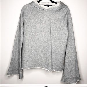 Walter Baker Chase hoodie grey bell sleeves